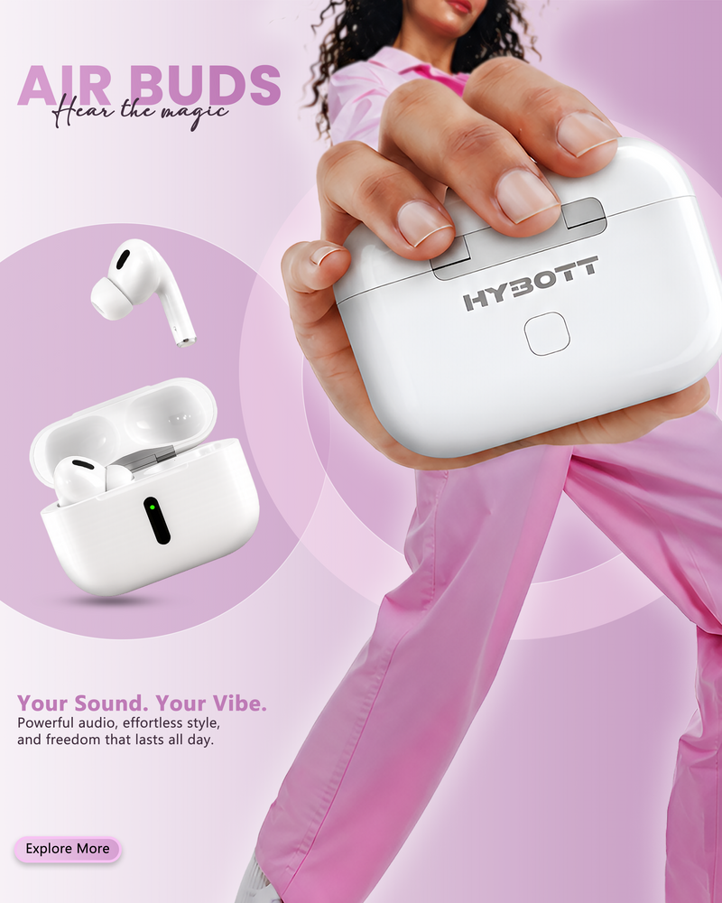 Hybott Air Buds TWS earphones banner