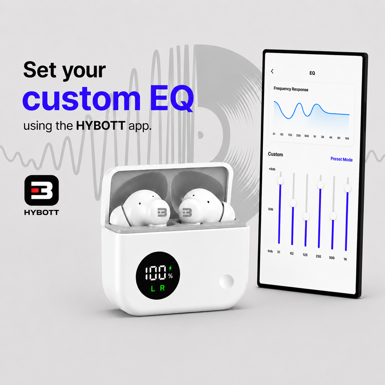 Hybott XBuds custom EQ HYBOTT App