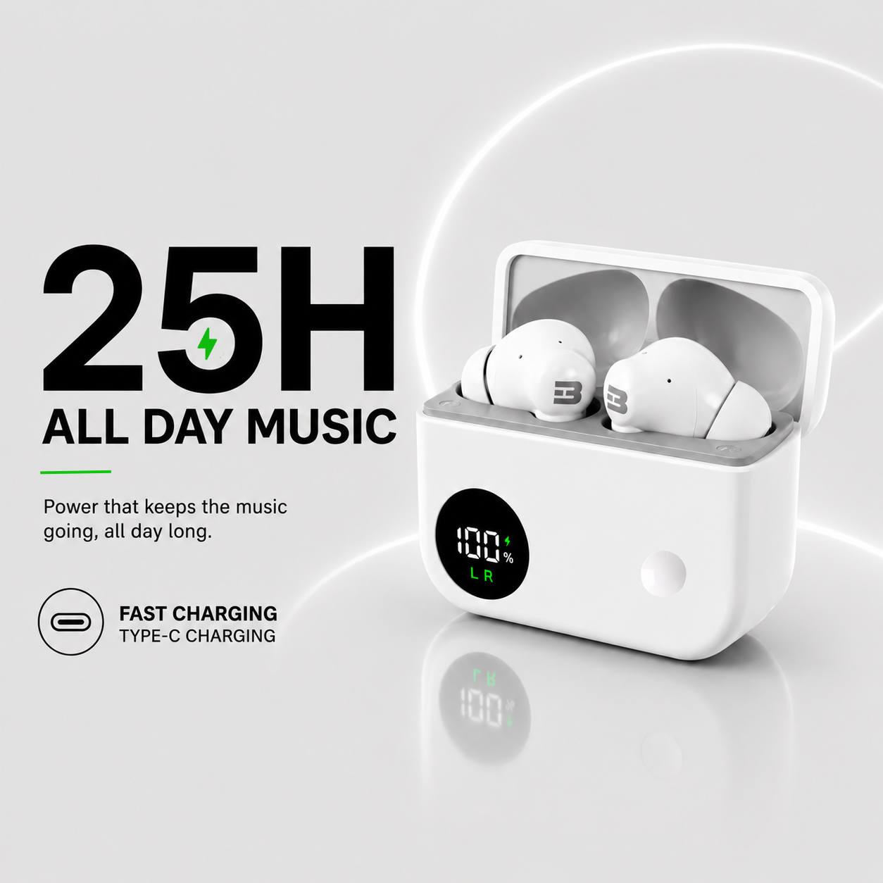 Hybott XBuds long battery life fast charging