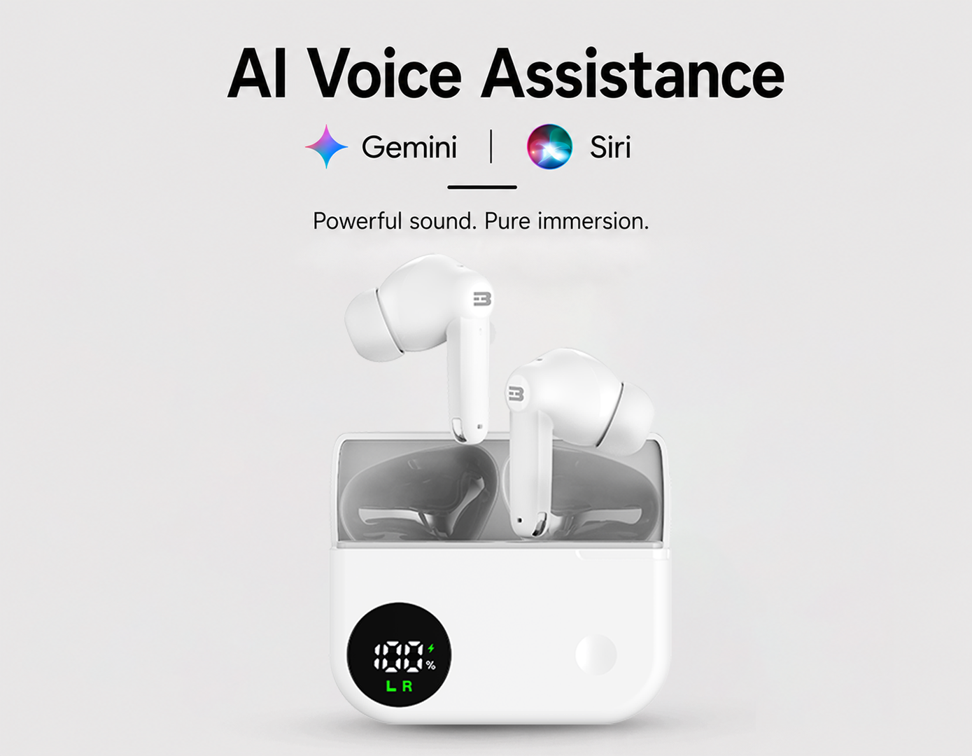 Hybott XBuds Google Gemini Siri voice control